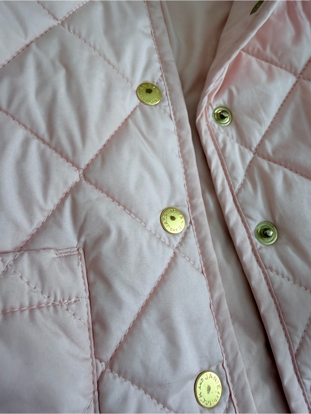 Janie and Jack 3T Light Pink Quilted Ruffle-Trim Jacket - Picture 3 of 5